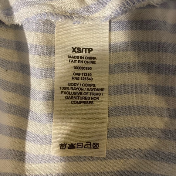 Garage Blue and White Striped Cropped Top XS - Picture 6 of 7